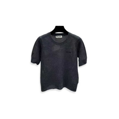 MIU MIU OPENWORK SHORT-SLEEVED KNITWEAR 